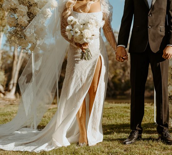 21 seriously stunning wedding gowns with a split